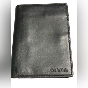 Calvin Klein Charcoal Leather Card Holder